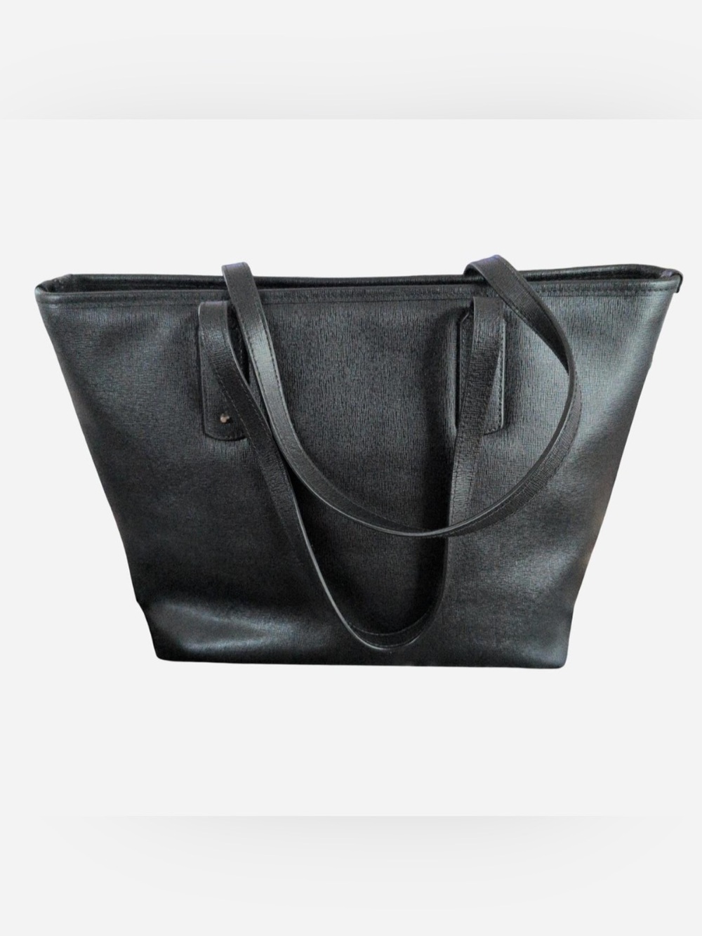 Furla Black Leather Tote with Gold Hardware - Picture 2 of 7